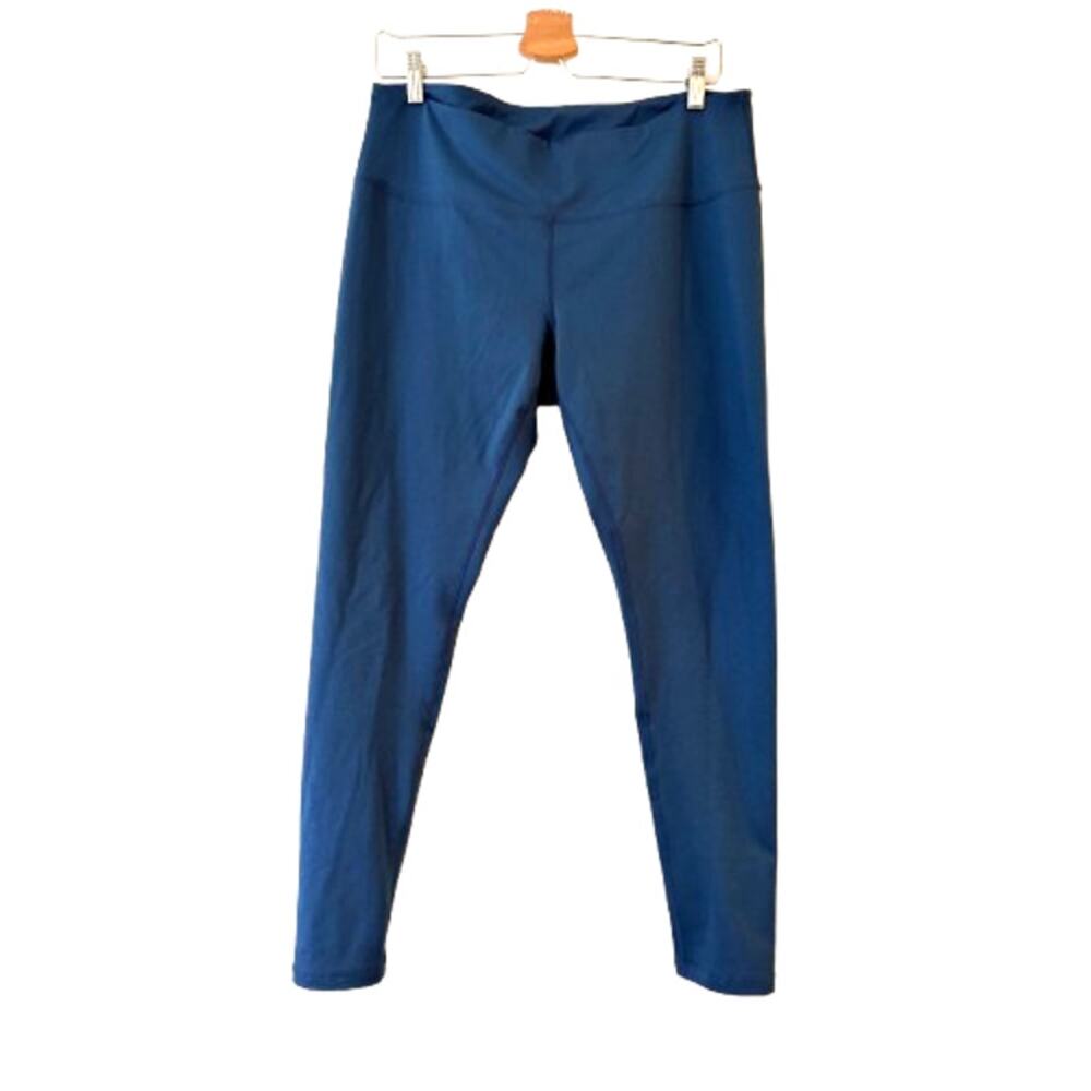 Z By Zella High Waisted Legging Pants Size XL Blue Elastic Waistband Pull On